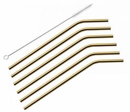 Cilio STEEL ORO Stalowe Słomki do Napojów 22,5