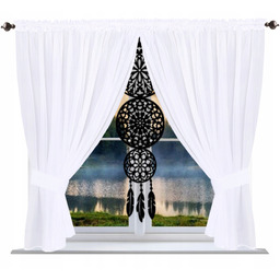 Firana gotowa prosta 170x400 panel łapacz snów filc