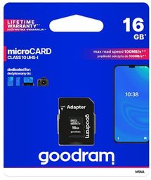 GOODRAM micro SDHC 16GB Class 10 + adapter