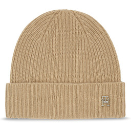 Czapka Tommy Hilfiger Cashmere Chic Beanie AW0AW15321 Beżowy