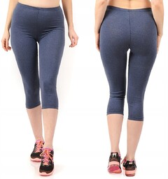 Legginsy damskie 3/4 krótkie Polskie bawełniane Getry Jeans