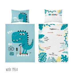 Detexpol Pościel bambusowa 100x135 3951 A Dinozaur turkusowa