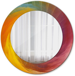 Lustro z nadrukiem okrągłe Hipnotyczna spirala