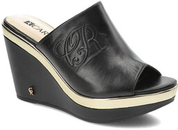 Czarne Klapki Carini Eleganckie Buty Damskie