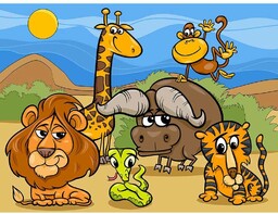 Wee Blue Coo Pokój dziecięcy zwierzęta lew żyrafa