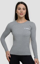 GymBeam Damska koszulka z długim rękawem Basic Grey