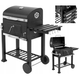 Lund Grill Ogrodowy Węglowy Z Pokrywą Ruszt Regulowany