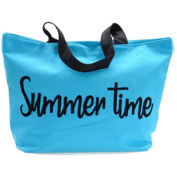 Torba plażowa SUMMER shopperka NEON błękit