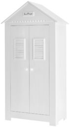 Biała szafa 2 drzwiowa wysoka Pinio Marsylia MDF