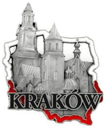 Metalowy magnes na lodówkę Kraków Wawel