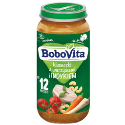 BoboVita Kluseczki z warzywami i indykiem po 12