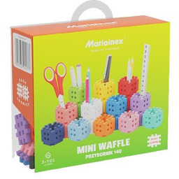 Marioinex, Klocki konstrukcyjne Mini Waffle - przybornik, 140