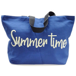 Torba plażowa SUMMER shopperka NEON granat