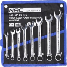 Zestaw kluczy płasko-oczkowych NAC NAC-SP-08-MD (8 szt.) Zyskaj
