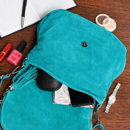 Torebka skórzana damska listonoszka chlebak skóra K02