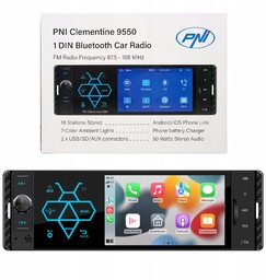 Radio Samochodowe Pni 9550 1Din 4` 50Wx4, Bluetooth,