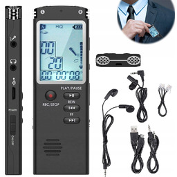 Dyktafon Cyfrowy Profesjonalny 16GB MP3 LCD Do Wykładów