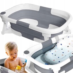Składana Duża Wanienka Dla Dzieci Termometr Fotelik Poduszka