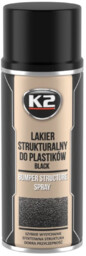 K2 Bumper - Czarna farba strukturalna do plastików