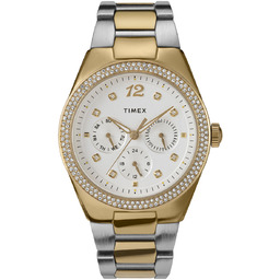 Zegarek Damski Timex TW2V80300 CYRKONIE srebrny