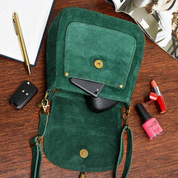 Torebka skórzana Damska Zamszowa Listonoszka retro X40