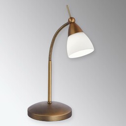 Lampa stołowa Paul Neuhaus Pino, antyczny mosiądz, 45