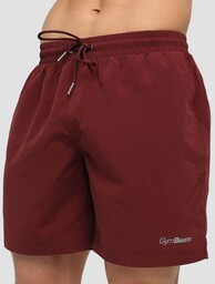 GymBeam Męskie szorty kąpielowe Burgundy