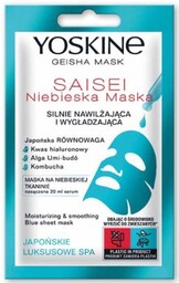 Yoskine Geisha Mask Maska w płachcie na niebieskiej