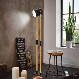 EGLO Lampa stojąca Hornwood, czarny, salon / jadalnia,