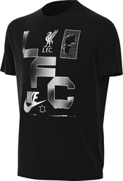 Nike Top Liverpool Fc Unisex Futura Tee, Black,