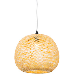 QAZQA Orientalna lampa wisząca zewnętrzna z bambusa IP44