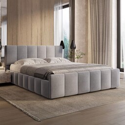 Łóżko tapicerowane z pojemnikiem SFG0166P 120x200 Welur Szary