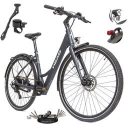 Rower Elektryczny Damski Trekkingowy 28 HEAD 250W Bafang