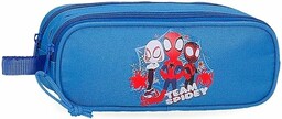 Joumma Marvel Team Spidey Podwójny piórnik Niebieski 22x12x5
