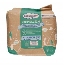 Babydream EKO Naturalne Ekologiczne Pieluchy JUNIOR 5 10-16kg