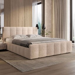 Łóżko tapicerowane z pojemnikiem SFG0166P 120x200 Boucle Beż