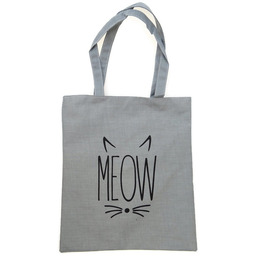 Torba z nadrukiem MEOW kotek szara