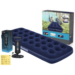 Materac Dmuchany Jednoosobowy 76x185x22 Bestway 67000 + Pompka