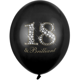 Balony z nadrukiem na osiemnastkę "18 & brilliant"
