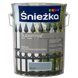 Emalia chlorokauczukowa Supermal stalowy 5 l Śnieżka