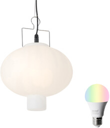 QAZQA Inteligentna lampa wisząca zewnętrzna biała 35 cm