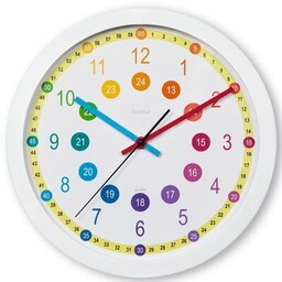 HAMA Zegar ścienny Easy Learning 30 cm Biały