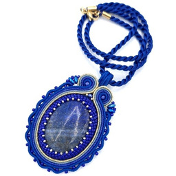 Pakamera Wisiorek sutasz niebieski lapis lazuli Toris naszyjnik