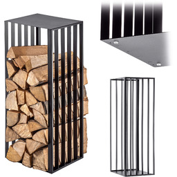 Stojak na drewno kominkowe Crova czarny