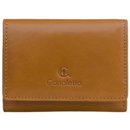 Mały portfel damski Canaletto ze skóry naturalnej licowej
