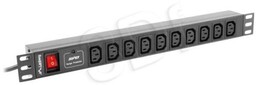 Lanberg Listwa zasilająca PDU-10I-0200-IEC-BK (10 gniazd w standardzie