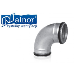 Kolano 90 wentylacyjne tłoczone 125mm SPIRO z uszczelką