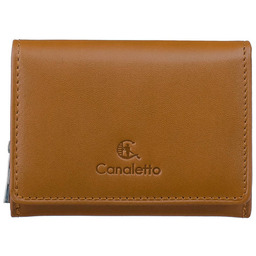 Mały portfel damski Canaletto ze skóry naturalnej licowej