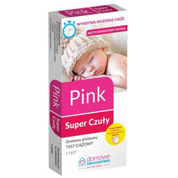 Pink Super czuły test ciążowy płytkowy, 1 sztuka