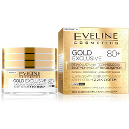 EVELINE_Gold Exclusive 80+ luksusowy odbudowujący krem-serum z 24k